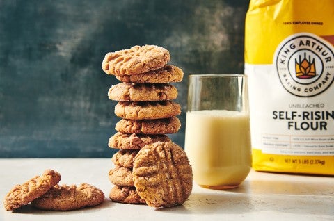 Peanut Butter Cookies with Self-Rising Flour 