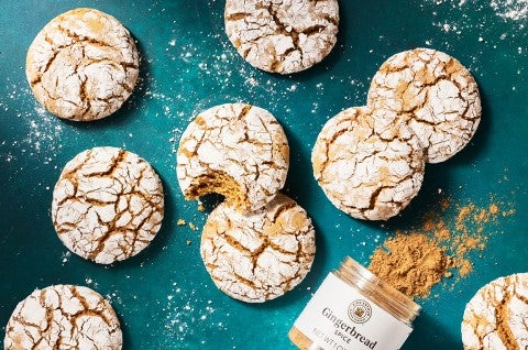 Gingerbread Crinkle Cookies  - select to zoom